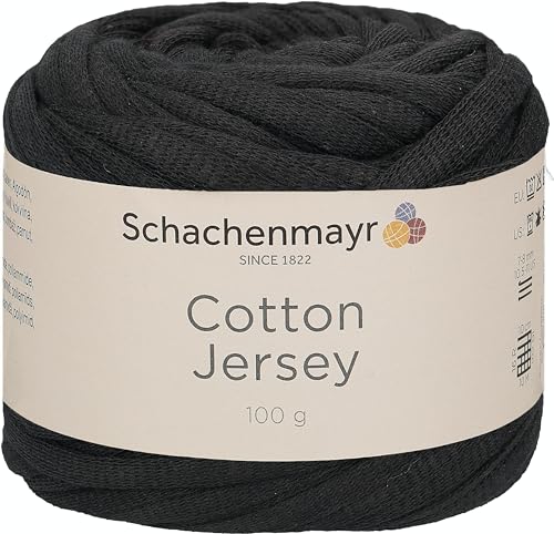 Schachenmayr Cotton Jersey, 100G schwarz Handstrickgarne von Schachenmayr since 1822