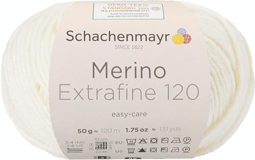 Schachenmayr Merino Extrafine 120, 50G Cream Handstrickgarne von Schachenmayr since 1822