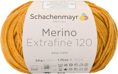 Schachenmayr Merino Extrafine 120, 50G gold meliert Handstrickgarne von Schachenmayr since 1822