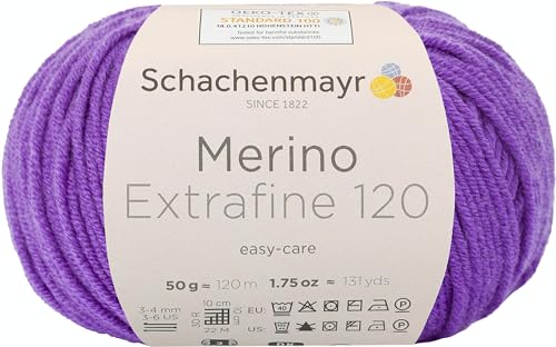Schachenmayr Merino Extrafine 120 9807552-00147 violett Handstrickgarn, Schurwolle Schachenmayr Merino Extrafine 120 9807552-00147 violett Handstrickgarn, Schurwolle von Schachenmayr since 1822