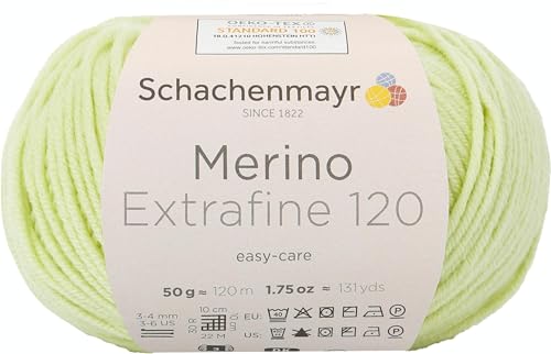 Schachenmayr Merino Extrafine 120 9807552-00175 limone Handstrickgarn, Schurwolle Schachenmayr Merino Extrafine 120 9807552-00175 limone Handstrickgarn, Schurwolle von Schachenmayr since 1822