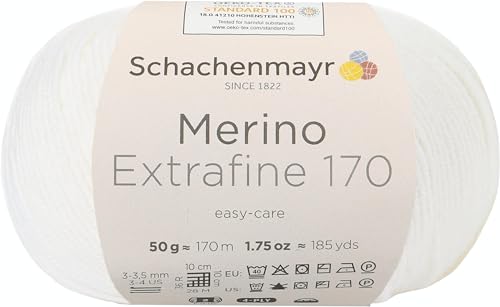 Schachenmayr Merino Extrafine 170, 50G white Handstrickgarne von Schachenmayr since 1822