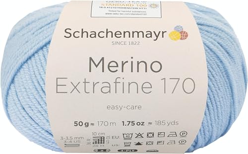 Schachenmayr Merino Extrafine 170 9807551-00052 hellblau Handstrickgarn, Schurwolle Schachenmayr Merino Extrafine 170 9807551-00052 hellblau Handstrickgarn, Schurwolle von Schachenmayr since 1822