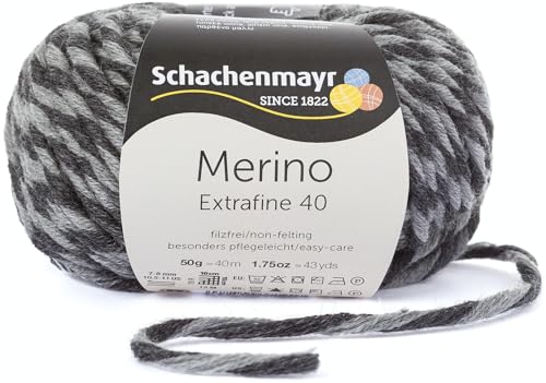 Schachenmayr Merino Extrafine 40 9807555-00381 stein mouliné Handstrickgarn, Schurwolle von Schachenmayr since 1822