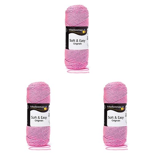 Schachenmayr Soft & Easy, 100G pink Handstrickgarne (Packung mit 3) von Schachenmayr since 1822