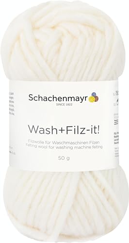 Schachenmayr Wash+Filz-It!, 50G white Filzgarne von Schachenmayr since 1822