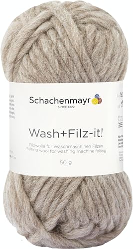 Schachenmayr Wash+Filz-It!, 50G leinen Melange Filzgarne von Schachenmayr since 1822