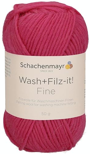 Schachenmayr since 1822 Wash+Filz-it! Fine 50g, 9812944-00111, Farbe:Pink, Handstrickgarne, onesize Schachenmayr since 1822 Wash+Filz-it! Fine 50g, 9812944-00111, Farbe:Pink, Handstrickgarne, onesize von Schachenmayr since 1822