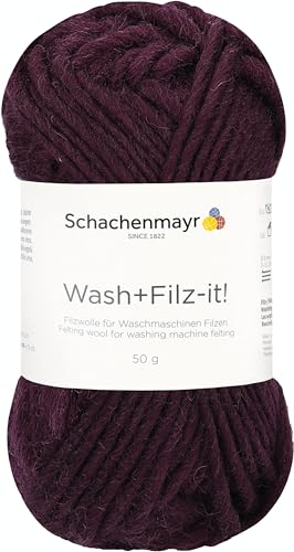 Schachenmayr Wash+Filz-It!, 50G Burgundy Filzgarne von Schachenmayr since 1822