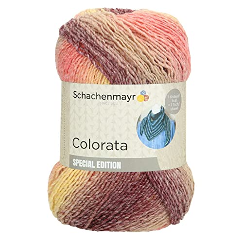 Schachenmayr Wolle mit Anleitung Colorata Farbverlaufswolle Nadelstärke 3-4 mm, 100g 350m (80 pastell color) von Schachenmayr since 1822