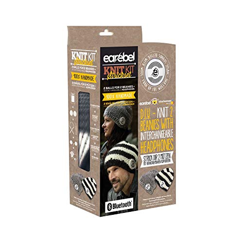 Earebel feat. Schachenmayr KnitKit 9824407-00001 light grey - Strickset für 2 Mützen mit herausnehmbaren Bluetooth-Kopfhörern Earebel feat. Schachenmayr KnitKit 9824407-00001 light grey - Strickset für 2 Mützen mit herausnehmbaren Bluetooth-Kopfhörern von Schachenmayr since 1822