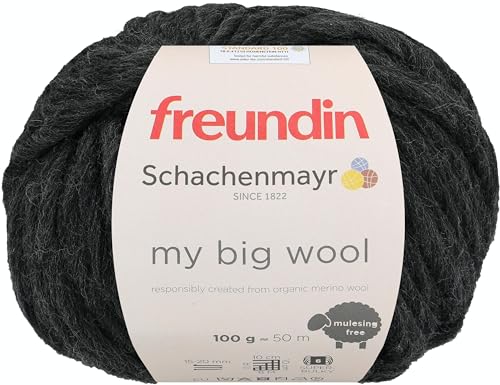 Schachenmayr My Big Wool, 100G anthrazit meliert Handstrickgarne von Schachenmayr since 1822