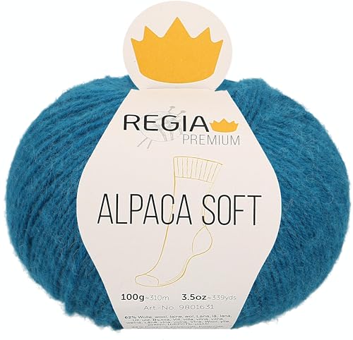 Schachenmayr Regia Premium Alpaca Soft, 100G petrol Handstrickgarne von Regia