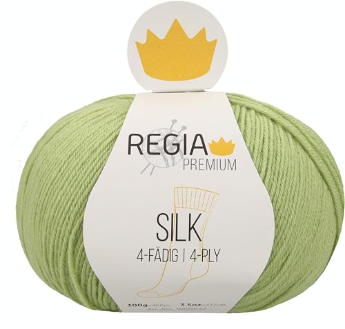 Regia Schachenmayr Premium Silk, 100G Leaf Green Handstrickgarne von Regia