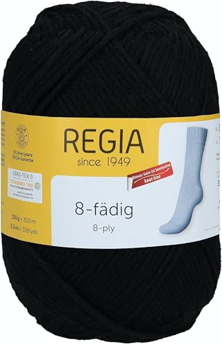 Regia Schachenmayr 8-Fädig, 150G schwarz Handstrickgarne von Regia