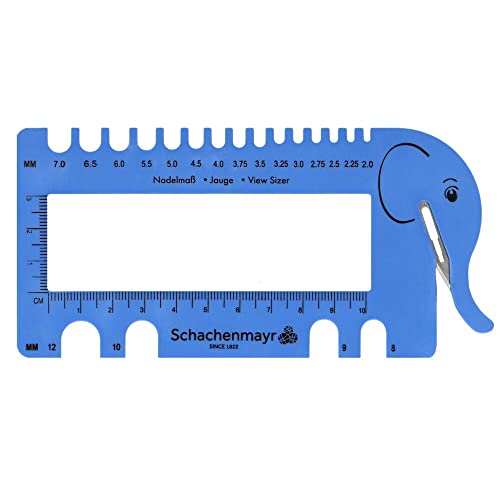 Schachenmayr 1690014 Nadelmaß Elefant Blau, Garn Cutter, 2,0 - 12 mm von Schachenmayr since 1822