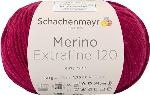 Schachenmayr Merino Extrafine 120, 50G wine Handstrickgarne von Schachenmayr since 1822