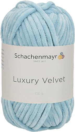 Schachenmayr Luxury Velvet, 9807592-00053, Farbe: Baby Blue, 100g, Handstrickgarne von Schachenmayr since 1822