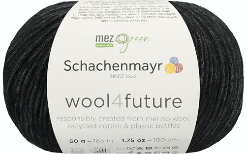 Schachenmayr Wool4Future, 50G black Handstrickgarne von Schachenmayr since 1822
