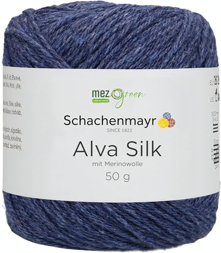 Schachenmayr Alva Silk, 50G indigo Handstrickgarne von Schachenmayr since 1822