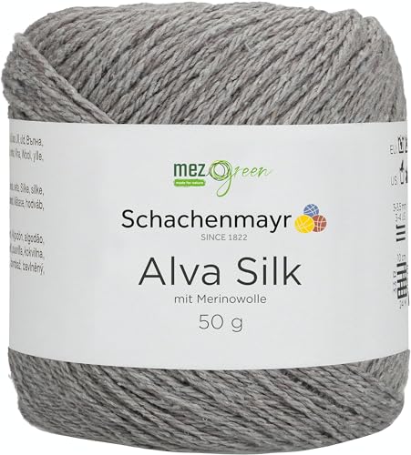 Schachenmayr Alva Silk, 50G graphit Handstrickgarne von Schachenmayr since 1822