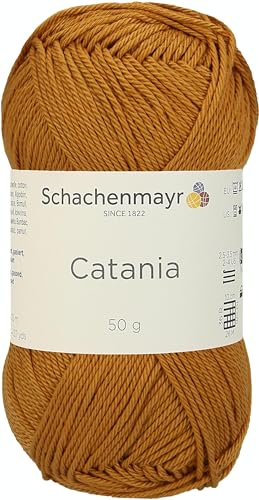 Schachenmayr 9801210-00383 Handstrickgarn, 100% Baumwolle, zimt, 11,5 x 5,2 x 6 cm, 50 von Schachenmayr since 1822