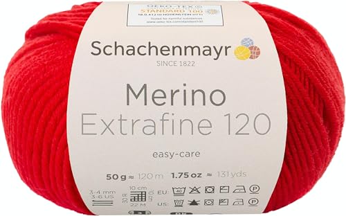 Schachenmayr Merino Extrafine 120, 50G Scarlet Handstrickgarne von Schachenmayr since 1822