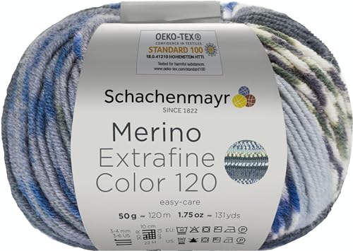 Schachenmayr Merino Extrafine 120 Color, 50G Helsinki Mix Handstrickgarne von Schachenmayr since 1822