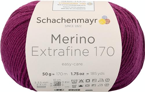 Schachenmayr Merino Extrafine 170, 50G burgund Handstrickgarne von Schachenmayr since 1822