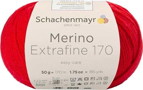Schachenmayr Merino Extrafine 170, 50G kirsche Handstrickgarne von Schachenmayr since 1822