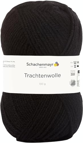 Schachenmayr Trachtenwolle, 100G schwarz Handstrickgarne von Schachenmayr since 1822