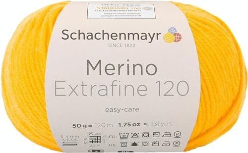 Schachenmayr Merino Extrafine 120, 50G canary Handstrickgarne von Schachenmayr since 1822