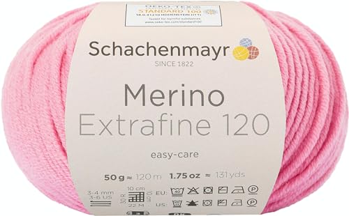 Schachenmayr Merino Extrafine 120 9807552-00136 teerose Handstrickgarn, Schurwolle von Schachenmayr