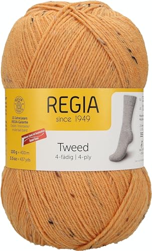 Regia 4-Fädig Uni Tweed, 100G gold Handstrickgarne von Regia