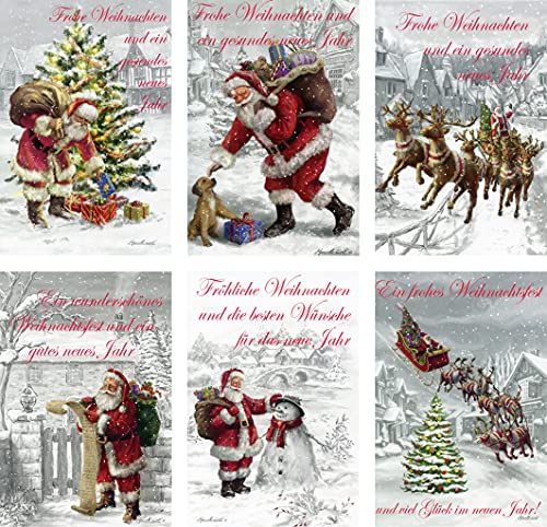 Schaulade 6 Weihnachtsmann Weihnachtskarten mit Umschlag Set. Doppelkarten Klappkarten mit Briefumschlag. Weihnachtspostkarten Nostalgie Weihnachten Karte Postkarte Schaulade 6 Weihnachtsmann Weihnachtskarten mit Umschlag Set. Doppelkarten Klappkarten mit Briefumschlag. Weihnachtspostkarten Nostalgie Weihnachten Karte Postkarte von Schaulade