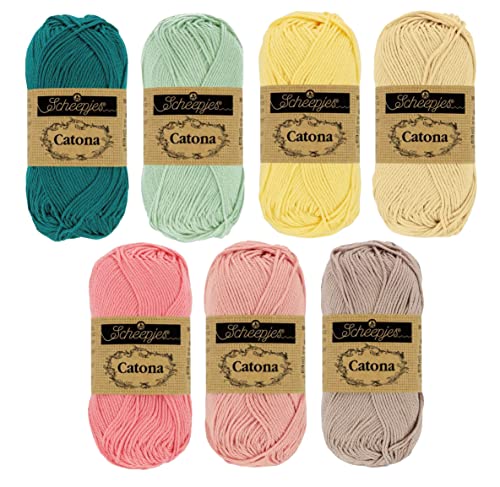 Scheepjes Häkelgarn Set | Häkelwolle Baumwolle Catona Belle Epoque | 100% Baumwolle | 350g Baumwollgarn zum Häkeln und Stricken Scheepjes Häkelgarn Set | Häkelwolle Baumwolle Catona Belle Epoque | 100% Baumwolle | 350g Baumwollgarn zum Häkeln und Stricken von Scheepjes