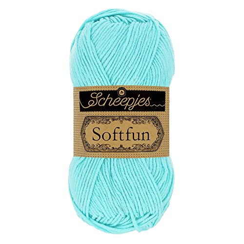 Scheepjes 1592-2 Softfun Baumwolle Garn, 2603 Cool Blue, 10x50g, 10 Count Scheepjes 1592-2 Softfun Baumwolle Garn, 2603 Cool Blue, 10x50g, 10 Count von Scheepjes