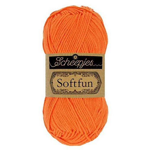 Scheepjes 1592-2427 Softfun Baumwolle Garn, 2427 Tangerine, 1x50g Scheepjes 1592-2427 Softfun Baumwolle Garn, 2427 Tangerine, 1x50g von Scheepjes