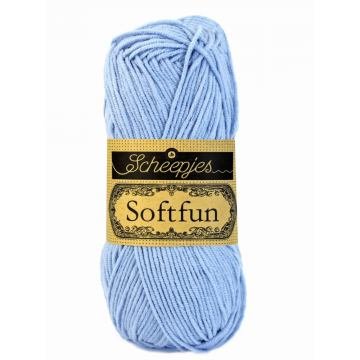 Scheepjes 1592-2432 Softfun Baumwolle Garn, 2432 Light Blue, 1x50g von Scheepjes
