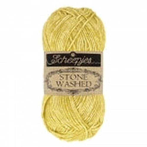 Scheepjes 1664-812 Stone Washed Baumwolle Garn, 78 22% Acryl, 812 Lemon Quartz, 1x50g Scheepjes 1664-812 Stone Washed Baumwolle Garn, 78 22% Acryl, 812 Lemon Quartz, 1x50g von Scheepjes