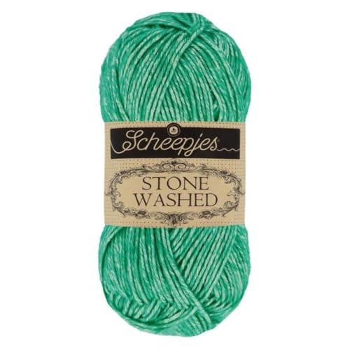 Scheepjes 1664-825 Stone Washed Baumwolle Garn, 825 Malachite, 1x50g Scheepjes 1664-825 Stone Washed Baumwolle Garn, 825 Malachite, 1x50g von Scheepjes