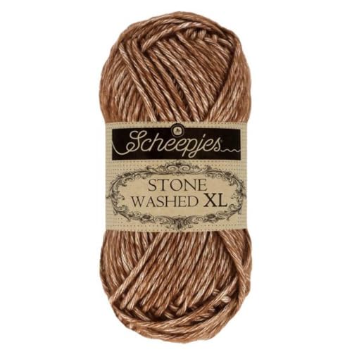 Scheepjes 1665-862 Stone Washed XL Baumwolle Garn, 70 30% Acryl, 862 Brown Agate, 1x50g Scheepjes 1665-862 Stone Washed XL Baumwolle Garn, 70 30% Acryl, 862 Brown Agate, 1x50g von Scheepjes