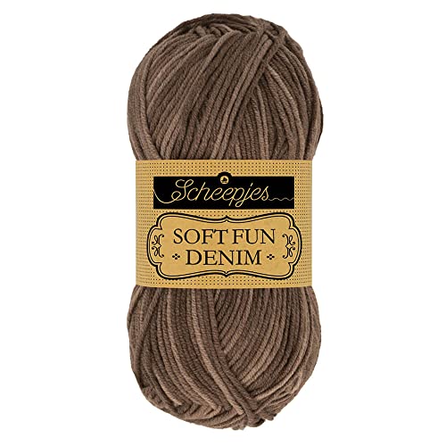 Scheepjes Softfun Denim 50g - Farbe 510 Braun, Hochwertige Häkel- und Strickgarne Scheepjes Softfun Denim 50g - Farbe 510 Braun, Hochwertige Häkel- und Strickgarne von Scheepjes