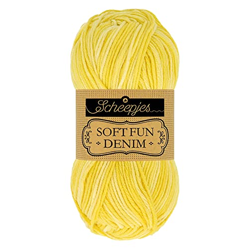 Scheepjes 1672-518 Softfun Denim Baumwolle Garn, 518, 1x50g von Scheepjes