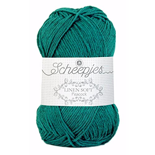 Scheepjes 1675-608 Linen Soft Baumwolle Garn, 608, 1x50g von Scheepjes