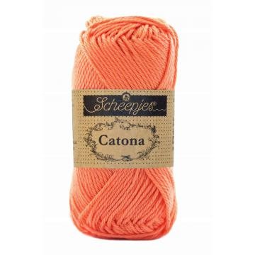 Scheepjes 1677-411 Catona Baumwolle Garn, 411 Sweet Orange, 1x25g von Scheepjes