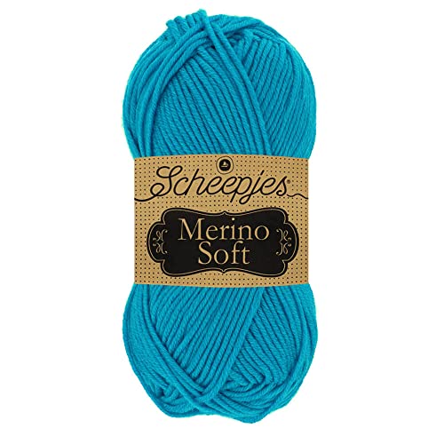 Scheepjes 1679-2 Merino Soft Baumwolle Garn, 50% Superwash-Merinowolle Mikrofaser 25% Acryl, 615 Soutine, 10x50g, 10 Count von Scheepjes