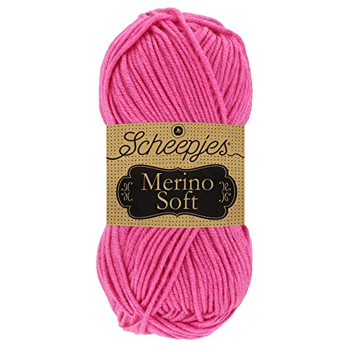 Scheepjes 1679-2 Merino Soft Baumwolle Garn, 50% Superwash-Merinowolle Mikrofaser 25% Acryl, 635 Matisse, 10x50g, 10 Count von Scheepjes