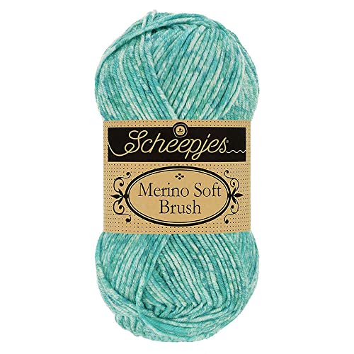 Scheepjes 1690-254 Merino Soft Brush Baumwolle Garn, 50% Merinowolle, Mikrofaser, 25% Acryl, 254 Israëls, 1x50g Scheepjes 1690-254 Merino Soft Brush Baumwolle Garn, 50% Merinowolle, Mikrofaser, 25% Acryl, 254 Israëls, 1x50g von Scheepjes