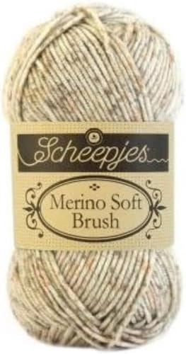 Scheepjes 1690-257 Merino Soft Brush Baumwolle Garn, 50% Merinowolle, Mikrofaser, 25% Acryl, 257 van der Leck, 1x50g von Scheepjes